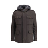MooRER Brown Fleece Wool Coat